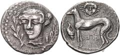 Collection Sans Pareille: Highly Important Collection of Greek Fractions SICILY. Segesta. Circa 412/10-400 BC. Litra (Silver, 12 mm, 0.75 g, 6 h). Diademed head of the nymph Segesta three-quarters fac