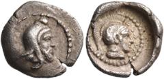 Collection Sans Pareille: Highly Important Collection of Greek Fractions DYNASTS OF LYCIA. Ddenewele, circa 420/10-400 BC. Obol (Silver, 10.5 mm, 0.66 g, 1 h). Head of the Satrap to right, wearing Per