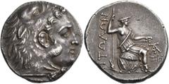 The Richard Eidswick Collection of Greek Coins AITOLIA, Aitolian League. Circa 238-228 BC. Tetradrachm (Silver, 28.5 mm, 16.92 g, 12 h). Head of beardless Herakles in lion skin headdress to right. Rev