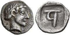 "Collection sans Pareille" of Ancient Greek Fractions, Part II IONIA. Kolophon (?). Circa 450-410 BC. Tetartemorion (Silver, 8 mm, 0.30 g, 9 h). Laureate head of Apollo to right; behind his head, laur