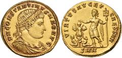 Roman Imperial & Provincial Constantine I, 307/310-337. Multiple of 1 1/2 Solidi (Gold, 24 mm, 6.63 g, 12 h), Nicomedia, late 324. D N CONSTANTINVS MAX AVG Laureate, draped and cuirassed bust of Const