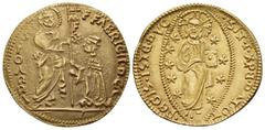 Early Medieval & Islamic CRUSADERS. Knights of Rhodes (Knights Hospitallers). Fabrizio del Carretto, 1513-1521. Ducat (Gold, 22 mm, 3.47 g, 4 h), imitating the Venetian Ducat, mint of Rhodes. •F•FABRI