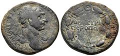 Roman Provincial SYRIA, Cyrrhestica. Hieropolis. Trajan, 98-117. (Bronze, 26 mm, 14.87 g, 12 h), commemorating the Festival of Atargatis/Astarte in Hieropolis. ΑΥΤΟΚΡ ΚΑΙϹ Ν[ΕΡΟΥ ΤΡΑΙΑΝΟϹ ΑΡΙϹΤ ϹΕΒ ΓΕ