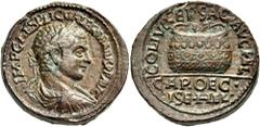 The Anthony Milavic Collection of Ancient Games Coins Prize Crowns Flat-bottomed SYRIA, Seleucis and Pieria. Heliopolis. Valerian I, 253-260. 5 Assaria (Bronze, 28 mm, 20.99 g, 12 h), commemorating th