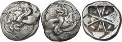 The Jonathan H. Kagan Collection of Ancient Greek Coins LYCIA. Phoinike. Circa 500-480 BC. Stater (Silver, 24 mm, 9.49 g). ΦOI Forepart of winged boar to left; at the base of the wing, a symbol in the