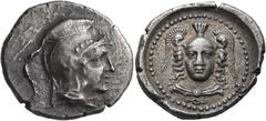 The Jonathan H. Kagan Collection of Ancient Greek Coins DYNASTS OF LYCIA. Uncertain dynast, circa 400-350 BC. Stater (Silver, 23 mm, 8.37 g, 7 h). Head of Athena to right, wearing crested Attic helmet