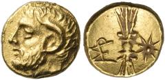 The Jonathan H. Kagan Collection of Ancient Greek Coins KYRENAIKA. Kyrene. Magas, Ptolemaic governor, circa 304-276 BC. Obol (Gold, 7 mm, 0.69 g, 10 h), struck under Magas as governor and the magistra