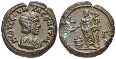Roman Provincial EGYPT. Alexandria. Otacilia Severa, Augusta, 244-249. Tetradrachm (Billon, 23 mm, 11.97 g, 11 h), dated regnal year Γ (3) = 245/6 . Μ WΤ CΕΟΥΗΡΑ Ε Μ CΤΡΑ Diademed and draped bust of O