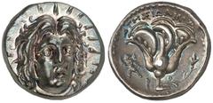 A distinguished collection of greek coins: The property of a Late Collector ISLANDS OFF CARIA, Rhodos. Rhodes. Circa 250-229 BC. Didrachm (Silver, 20 mm, 6.63 g, 12 h), struck under the magistrate Age