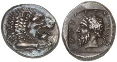 A distinguished collection of greek coins: The property of a Late Collector DYNASTS OF LYCIA. Mithrapata, circa 390-370 BC. Stater (Silver, 23 mm, 9.79 g, 1 h), uncertain mint. Forepart of a lion to r