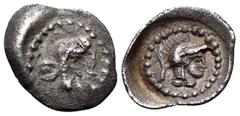The Collection sans Pareille of Ancient Greek Fractions, Part III DYNASTS OF LYCIA. Ddenewele, circa 420/10-400 BC. Hemiobol (Silver, 10 mm, 0.27 g, 6 h), Xanthos. Head of dynast to right, wearing kyr