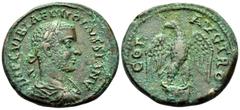 Roman Provincial TROAS. Alexandria Troas. Volusian, 251-253. (Bronze, 23 mm, 7.05 g, 6 h). IMP C VIBI AFINI OLVSSIANV Laureate, draped and cuirassed bust of Volusian, seen from rear. Rev. COL AVG TRO 