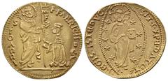 Early Medieval & Islamic CRUSADERS. Knights of Rhodes (Knights Hospitallers). Fabrizio del Carretto, 1513-1521. Ducat (Gold, 22 mm, 3.47 g, 11 h), imitating the Venetian Ducat, mint of Rhodes. •F•FABR