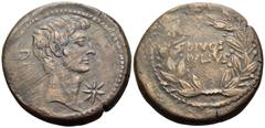 The Prof. James M. Collier Collection - Roman Republican & Imperatorial Coins The Triumvirs. Octavian and Divus Julius Caesar, 38 BC. Sestertius (Orichalcum, 33 mm, 23.43 g, 5 h), Uncertain mint in So