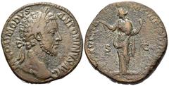 The Prof. James M. Collier Collection - Roman Imperial Coins Commodus, AD 177-192. Sestertius (Orichalcum, 32 mm, 26.73 g, 6 h), Rome, 181. M COMMODVS ANTONINVS AVG Laureate bust of Commodus to right.