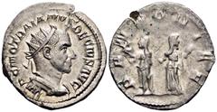 The Prof. James M. Collier Collection - Roman Imperial Coins Trajan Decius, 249-251. Antoninianus (Silver, 23.5 mm, 3.61 g, 12 h), Rome. IMP C M Q TRAIANVS DECIVS AVG Laureate, draped and cuirassed bu