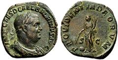 ROMAN AND BYZANTINE COINS Balbinus. AD 238. Sestertius (Orichalcum, 28mm, 18.23 g), Rome, April-May 238. IMP CAES D CAEL BALBINVS AVG Laureate, draped and cuirassed bust of Balbinus to right. Rev. PRO