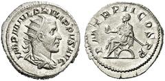 ROMAN & BYZANTINE COINS Philip I, 244-249. Antoninianus (Silver, 23mm, 4.36 g 12), Rome, 245. IMP M IVL PHILIPPVS AVG Radiate, draped and cuirassed bust of Philip I to right. Rev. P M TR P II COS P P 