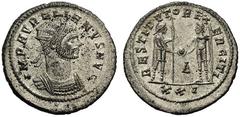 ROMAN & BYZANTINE COINS Aurelian, 270-275. Antoninianus (Billon, 22mm, 4.32 g 12), Cyzicus, Summer 275. IMP AVRELIANVS AVG Radiate and cuirassed bust of Aurelian to right. Rev. RESTITVTOR EXERCITI / A