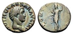Otho, 69. Denarius (Silver, 18mm, 2.89 g 6), Rome, from 9 March 69. IMP OTHO CAESAR AVG TR P Bare head of Otho to right. Rev. PONT MAX Aequitas, diademed and draped, standing left, holding scales in h