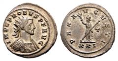 Probus, 276-282. Antoninianus (Billon, 23mm, 4.43 g 12), Siscia, 280. IMP C PROBVS P F AVG Radiate and cuirassed bust of Probus to right. Rev. PAX AVGVSTI / XXI Pax standing front, her head turned to 