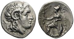 GREEK COINS Kings of Thrace Lysimachos, 305-281 BC. Drachm (Silver, 18mm, 4.29g 12), Ephesos, c. 294-287. Head of the deified Alexander to right, horn of Ammon behind his ear. Rev. ΒΑΣΙΛΕΩΣ ΛΥΣΙΜΑΧΟΥ 