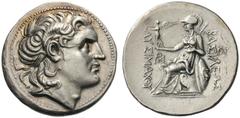 GREEK COINS Kings of Thrace Lysimachos, 305-281 BC. Tetra­drachm (Silver, 31mm, 17.24g 5), Amphipolis, 288/7-282/1. Diademed head of Alexander the Great to right with horn of Ammon over his ear. Rev. 