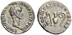 ROMAN AND BYZANTINE COINS Nerva, AD 96-98. Denarius (Silver, 17mm, 3.51 g6), Rome, September-December 97. IMP NERVA CAES AVG P M TR POT II Laureate head of Nerva to right. Rev. COS III PATER PATRIAE S