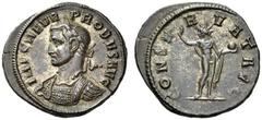 Probus, 276-282. Off metal test strike for an Aureus (Billon, 22mm, 3.51 g 5), Rome or Ticinum. IMP C M AVR PROBVS AVG Laureate and cuirassed bust of Probus to left. Rev. CONSERVAT AVG Sol standing fa