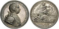 European Medals from 1513 to 1788 Holy Roman Empire. Maria Theresia, 1740-1780. Medal (Silver, 49mm, 42.61 g 12), on the crossing of the Rhine by the army of Prince Karl Alexander von Lothringen and B