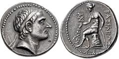 GREEK COINS SELEUKID KINGS, Antiochos III 'the Great', 223-187 BC. Tetradrachm (Silver, 27mm, 17.07 g 1), uncertain mint in northern Mesopotamia or eastern Syria, after 197. Diademed head of Antiochos