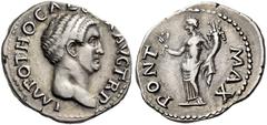ROMAN IMPERIAL COINS Otho, 69. Denarius (Silver, 19mm, 3.47 g 6), Rome, 9 March - mid April 69. IMP OTHO CAESAR AVG TR P Bare head of Otho to right. Rev. PONT MAX Ceres standing left, holding two ears