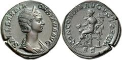 ROMAN IMPERIAL COINS Orbiana, Augusta, 225-227, wife of Severus Alexander. Sestertius (Orichalcum, 29mm, 20.92 g 12), Rome , 225. SALL BARBIA ORBIANA AVG Draped bust of Orbiana to right. Rev. CONCORDI