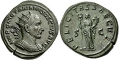 ROMAN IMPERIAL COINS Trajan Decius, 249-251. Double Sestertius (Orichalcum, 36mm, 39.25 g 1), Rome. IMP C M Q TRAIANVS DECIVS AVG Radiate and cuirassed bust of Trajan Decius to right, with slight drap