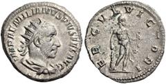 ROMAN IMPERIAL COINS Aemilian, 253. Antoninianus (Silver, 20mm, 3.24 g 1), Rome. IMP AEMILIANVS PIVS FEL AVG Radiate, draped and cuirassed bust of Aemilian to right. Rev. ERCVL VICTORI Hercules standi