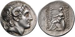 GREEK COINS Kings of Thrace. Lysimachos, 305-281 BC. Tetradrachm (Silver, 29 mm, 17.04 g, 11 h), Smyrna, c. 287/6-282/1. Diademed head of Alexander III to right, ram's horn over his ear. Rev. ΒΑΣΙΛΕΩΣ