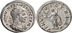 ROMAN IMPERIAL AND PROVINCIAL COINS Caracalla, 198-217. Antoninianus (Silver, 22 mm, 4.76 g, 12 h), Rome, 215-217. ANTONINVS PIVS AVG GERM Radiate, draped and cuirassed bust of Caracalla to right. Rev