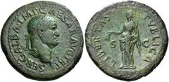 ROMAN COINS Galba, 68-69. Sestertius (Orichalcum, 35 mm, 24.05 g, 5 h). SER GALBA IMP CAESAR AVG TR P Laureate and head of Galba to right. Rev. LIBERTAS PUBLICA Libertas standing left, holding pileus 