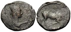 The Yerets' Kariatin collection of Armenian Coins KINGS OF COMMAGENE. Antiochos I Theos with Mithradates II, 38-36 BC. Oktachalkon (Bronze, 26 mm, 8.97 g, 12 h), third series, 70-56. BA MΕΓ ANT[IOXOY]