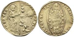 Crusader States CRUSADERS. Beyliks of Western Asia Minor. After 1348. Ducat (Electrum, 21.5 mm, 3.38 g, 7 h), late 'K' Series, imitating the Venetian ducats of Andrea Dantolo, (1344-1354). ANDR DANDVL