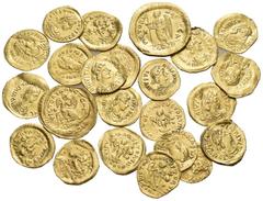 Big Lots BYZANTINE. Early Byzantine period, Circa 5th-6th century. (Gold). Lot of twenty-three (23) Early Byzantine gold coins, including a Solidus, Semisses and Tremisses, representing Anastasius I, 