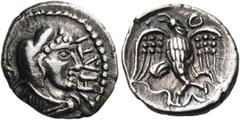 Celtic CELTIC, Britain. Trinovantes & Catuvellauni. Epaticcus, circa AD 35-43. Unit (Silver, 12.5 mm, 1.18 g, 8 h). EPATI Male head to right, wearing lion's skin headdress. Rev. Eagle standing facing 