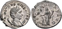 Roman Imperial & Provincial Herennia Etruscilla, Augusta, 249-251. Antoninianus (Silver, 21 mm, 4.32 g, 6 h), struck under Trajan Decius, Rome, early 251. HER ETRVSCILLA AVG Diademed and draped bust o