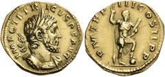 Roman Imperial & Provincial Tetricus I, Romano-Gallic Emperor, 271-274. Aureus (Gold, 20 mm, 4.01 g, 12 h), Treveri (Trier), December 272 - March 273. IMP C TETRICVS P F AVG Laureate, draped and cuira