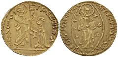 Crusaders CRUSADERS. Knights of Rhodes (Knights Hospitallers). Fabrizio del Carretto, 1513-1521. Ducat (Gold, 22 mm, 3.50 g, 12 h), imitating the Venetian Ducat, mint of Rhodes. •F•FABRICII•D•CA• - S•