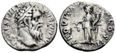 Roman Imperial Pertinax, 193. Denarius (Silver, 17 mm, 2.35 g, 6 h), Rome. IMP CAES P HELV PERTIN AVG Laureate head of Pertinax to right. Rev. AEQVIT AVG TR P COS II Aequitas standing front, head to l