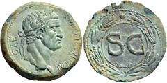 ROMAN COINS Galba, 68-69. Seleucis and Pieria. Syria, Antioch. Galba, 68-69. As (Bronze, 28 mm, 12.24 g, 1 h). IM SER SVL GAL - CAE Laureate head of Galba to right. Rev. S•C in a laurel wreath with ti