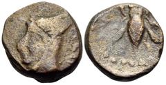 Greek ARMENIA MINOR. Mithradates, as Satrap, 212-? BC. Tetrachalkon (Bronze, 16 mm, 4.99 g, 2 h), or, perhaps, struck by Mithradates I Ktistes of Pontos, 281-266, uncertain mint. mtrdt (Aramaic, but h