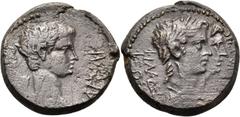Roman Provincial LYDIA. Philadelphia. Gaius (Caligula), 37-41. Hemiassarion (Bronze, 17 mm, 4.35 g, 12 h), struck under the magistrate Epikrates. [ΓΑΙΟΣ] ΚΑΙ[ΣΑ]Ρ Bare head of Gaius (Caligula) to righ