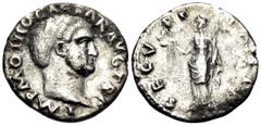 Roman Imperial Otho, 69. Denarius (Silver, 18.5 mm, 3.07 g, 6 h), Rome, 15 January - 17 April 69. IMP OTHO CAESAR AVG TR P Bare head of Otho to right. Rev. SECVRITAS P R Securitas standing left, holdi